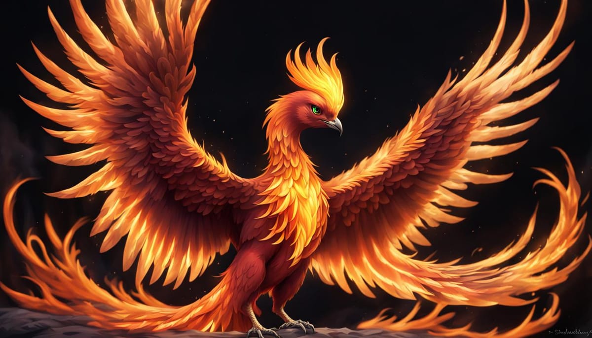 A gorgeous fiery phoenix